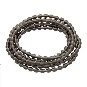 SugarNY spiral piano wire bracelet hematite